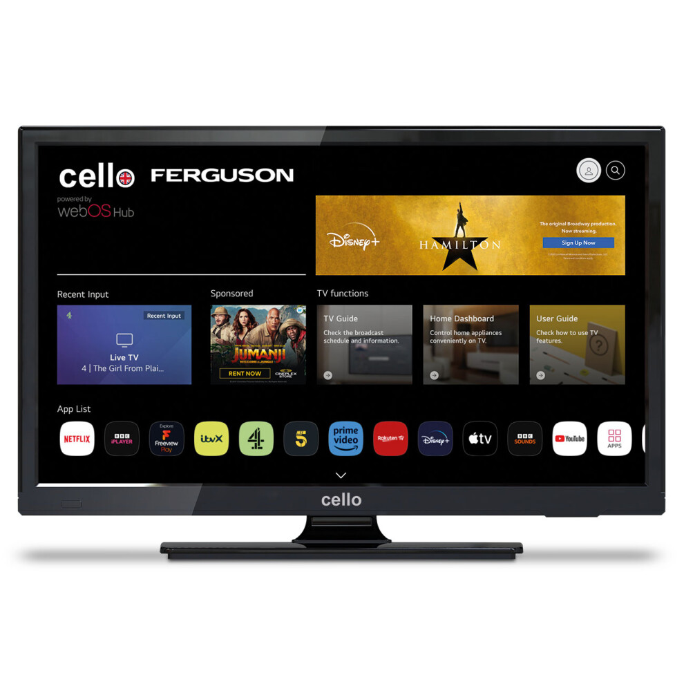 Cello 19â³ Smart WebOS Traveller 12-Volt TV with Freeview Play