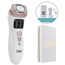 (US Plug) 3 In 1 Mini Hifu Machine Ultrasound Rf Ems Facial Beauty Device Face Neck Lifting Tightening Skin Rejuvenation Skin Care Product Hk