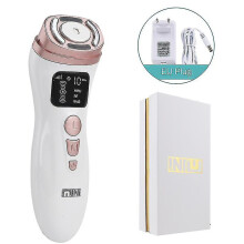 (EU Plug) 3 In 1 Mini Hifu Machine Ultrasound Rf Ems Facial Beauty Device Face Neck Lifting Tightening Skin Rejuvenation Skin Care Product Hk
