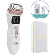 (UK Plug) 3 In 1 Mini Hifu Machine Ultrasound Rf Ems Facial Beauty Device Face Neck Lifting Tightening Skin Rejuvenation Skin Care Product Hk