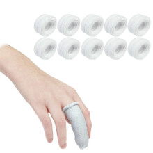 Finger Bandage SENRISE Finger Bandage Tubular, First Aid Tubular Bandage Finger Bobs Cots Buddies Blue/White Dressings, for Finger Sprains & Swelling