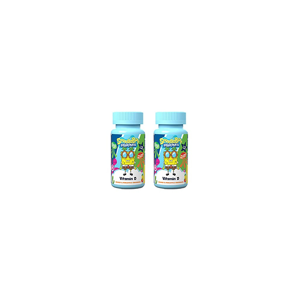 Vitamin D, 60 Orange & Pineapple Chewables, Vegan, No Added Sugar, for 3-12 Year Olds Duo Pack