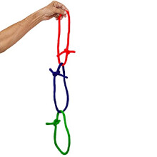 Magician's Deluxe Linking Rope Loops Gimmick Tie Untie Knots Real Stage Magic Trick, Made of Wool