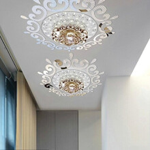 Top ceilling Mirror Wall Sticker, top Lighting The Ceiling Chandelier Around Decorative Mirror Frame Sticker,70x70cm DIY Mirror Wall Sticker (Silver)