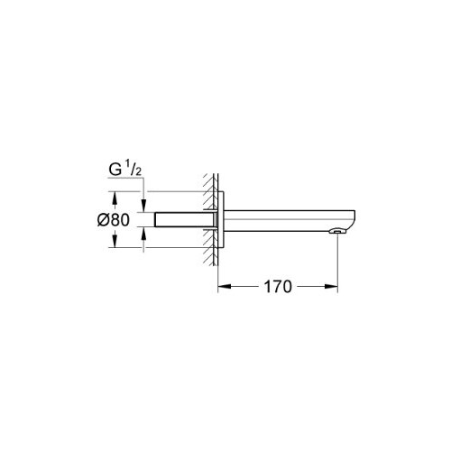 Grohe 13261000 | Eurosmart Cosmopolitan Bath Spout,Chrome 1