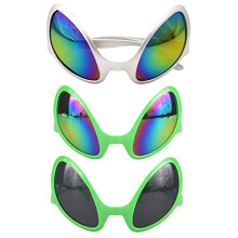 3 Pieces Alien Glasses Alien Costume Sunglasses for Halloween Christmas Alien Party Favors Accessories