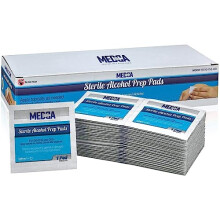 Alcohol Prep Pads, Sterile, Medium, 2-Ply Pack of 500