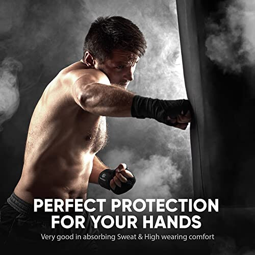 FIGHTR Bandagens de Boxe 160 polegadas semi-elásticas com laço para o polegar para Boxe, MMA, Muay Thai e Artes Marciais 2