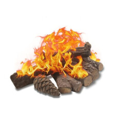 Ceramic Wood for Bioethanol Fireplace, Gas Fireplace Logs, 10 Pieces Fire Pit Logs, Decorative Ceramic Log Set for Indoor and Outdoor Use, Gas Inserts