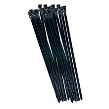 B20452 Reusable Cable Ties, Black, 7.5 x 300 mm, Set of 50 Pieces