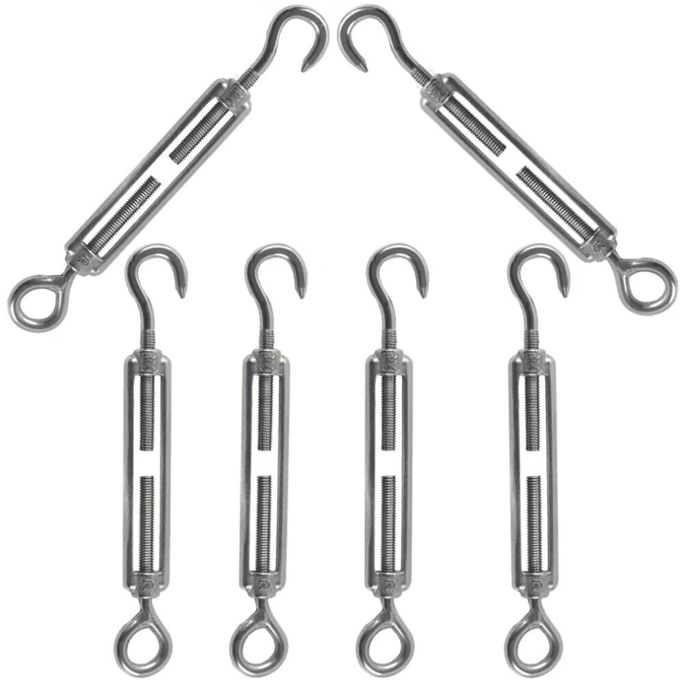 M4 Turnbuckle Wire Tensioner 304 Stainless Steel Adjustable Turnbuckle Hook And Eye Rope Cable Tension For Rope Tightener Garden Wire 619793435564
