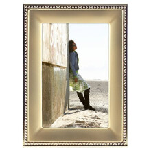 5295-46 Classic Gold Metal With Silver Beads 2-Tone Picture Frame, 4x6, Gold