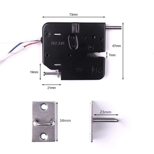 Electronic Cabinet Lock,1pcs DC 12V 2A Carbon Steel Solenoid Cabinet ...