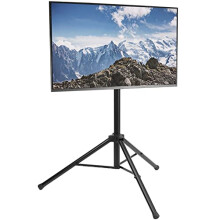 Tripod 32 to 55 inch LCD LED Flat Screen TV Display Floor Stand, Portable Height Adjustable Mount, Black, STAND-TV55T