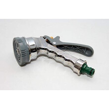 6 Function Chrome Metal Garden Hose Spray Nozzle Gun Water Sprayer Hoselock 70306C