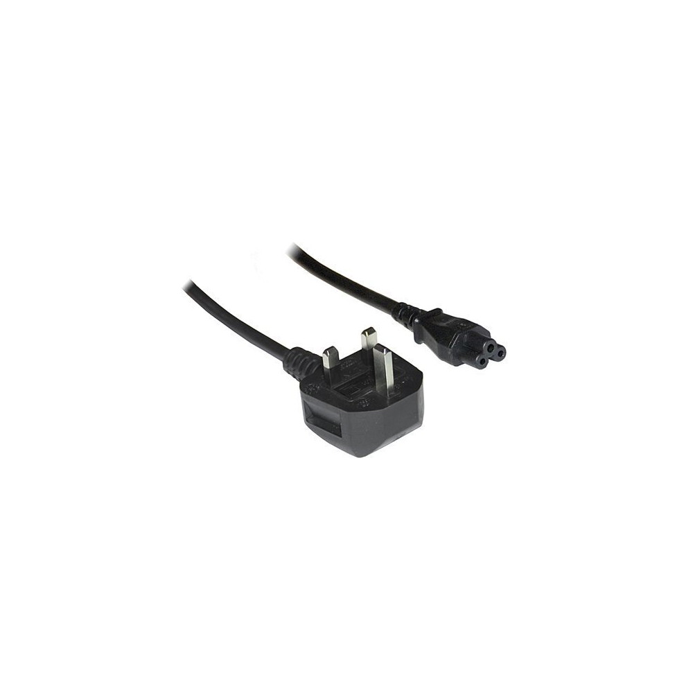3M Clover Leaf Mains Power Lead Cable C5 3 Metre Black 5060085463034