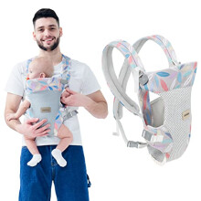 Baby Carrier Wrap Convertible 4 in 1 Multi-Functional Waist Stool Infant Carrier Baby Sling Lightweight Babies Backpack Carrier for 5-20kg Newborn