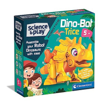 75074 Science & Play Dino Bot Triceratops, Educational and Scientific, Building Set, Gift for Kids Age 8, STEM, Dinosaur Toys Robot, Made in Italy,
