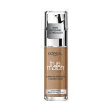 L'Oreal Paris True Match Liquid Foundation, Skincare Infused with Hyaluronic Acid, SPF 17, Available in 40 Shades, 8C Nut Brown, 30 ml