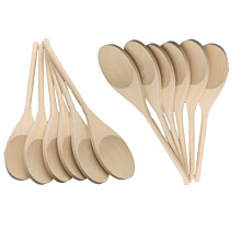 Wooden spoons | 23.5cm length | Pack of 12 spoons