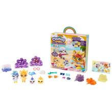 Mattel Cloudees Animali da Collezione Spiaggia Gelato Set da Festa Giocattoli Interattivi a Tema Nuvola con Pasta Modellabile a Sorpresa Figure N