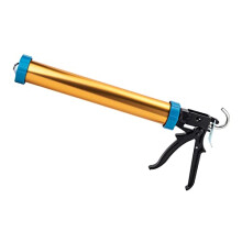 Sausage caulking Gun Sausage caulking Soft and Hard Glue Gun Economical and Practical Gluing Tool Stainless Steel Tube Tools (Aluminum Tube Gold