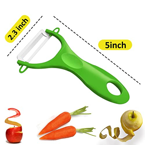Vegetables Peeler Advanced Ceramic Peeler Plastic Handel-Sharp Rust Prevention -Set of 3 1
