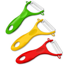 Vegetables Peeler Advanced Ceramic Peeler Plastic Handel-Sharp Rust Prevention -Set of 3