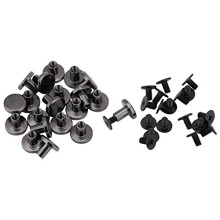 20Sets DIY Brass Flat Head Belt Strap Rivets Nail Leather + Screw for Luggage Leather Craft 5mm 8mm Rivets Strap Handle Bag Accessories Plastic Push