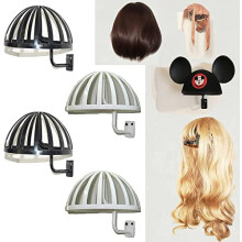 4 Pack Wall Mount Hanging Wig Stand, Wig Drying Holders, Plastic Wigs and Hats/Cap Rack Styling Drying Display Hangers, hold the shape of the wig and