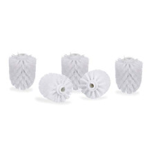Set of 5 toilet brush heads, loose toilet brushes, 12 mm thread, replacement brush head diameter 7 cm, white