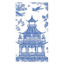 Chinoiserie Toile Pagoda Paper Guest Towel Napkins, 15 Per Package