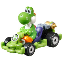Hot-Wheels - Mario Kart Figure Yoshi Dinosaur Pipe Frame Kart 1:64