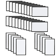 30 PCS Sublimation Patch Blanks Fabric Iron on Patches Rectangle Sublimation Blanks Iron-on Blank Patch Appliques Sticker for Hats Clothes Backpack