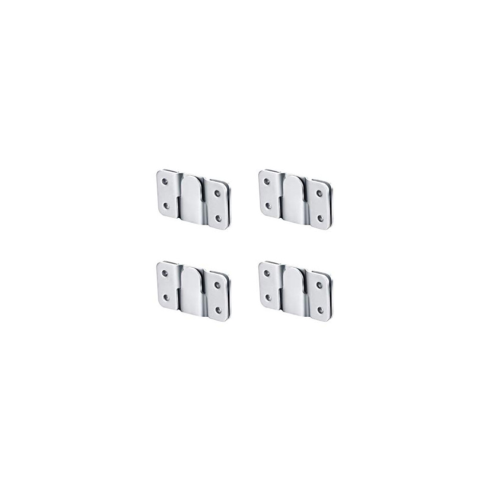Flush Mount Brackets, Concealed Headboard Wall Fixings Brackets, Stainless Steel Heavy Duty Picture Hanging, Wall Mount Interlocking Z Clip Hook For 762027411947