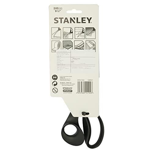 STANLEY STHT0-14102 All Purpose Scissors, Silver/Black, 240 mm 2