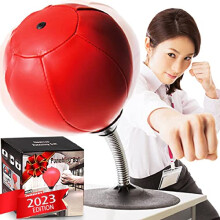 Free Standing Desktop Punching Bag, [Upgrade, Flexibility] Boxing Bag Speed Balls Boxing High-Performance Spring Chassis & Strong Suction Christmas