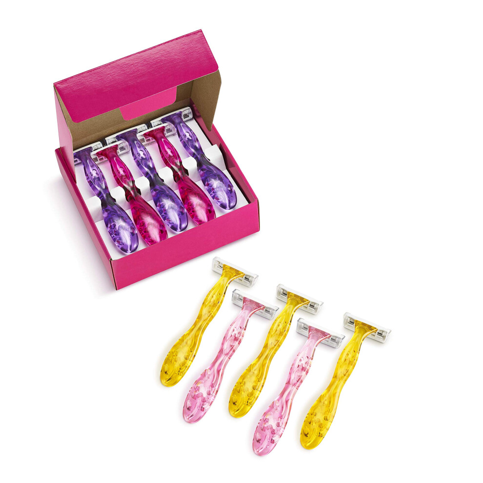 Miss Soleil Colour Collection - Triple Blade Disposable Women's Razors , 10 Razors per pack