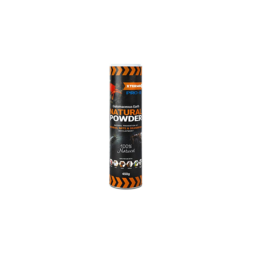 Xtermin8prob - Silverfish - Diatomaceous Earth Natural Powder - Treatment Killer Extermination