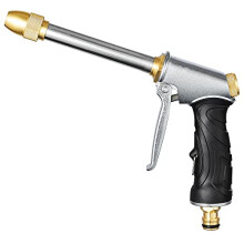 Garden Hose Spary Gun Heavy Duty Metal Spray Nozzle High Pressure Water Long Nozzle for Watering Garden Washing Cars and Showering Pets