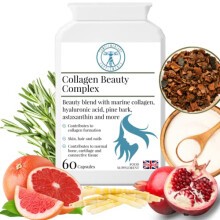 - Collagen Beauty Complex - Hair Skin & Nails Formula - Hyaluronic Acid, Marine Collagen, Biotin, Astaxanthin, Vitamins & Minerals - 60 Capsules