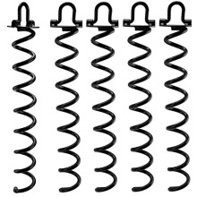 5 Pack 16.5 Inch Spiral Ground Anchor, Spiral Screw Anchor, Heavy Duty Trampoline Anchor Ground Pegs Tent Stakes Shed Anchor for Trampolines, Swings,