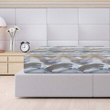 King Size Fitted Sheet - 100% Fine Quality Cotton, 300 TC, Soft & Smooth Percale Weave, Extra 41 CM Deep Fit, Oeko-TEX Certified, 1 Fitted Bed Sheet -