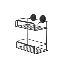 Stick 'n' Lock 2 Tier Cosmetic Basket Matt Black