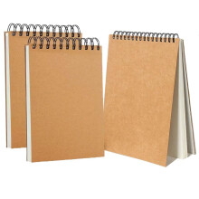 Sketch Book Pad, 3 Pack A5 Drawing Book Spiral Bound,160GSM Art Book, Durable Acid Free Sketchbook for Painting, memos, Graffiti and Artist Sketch Pad