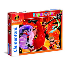 26987 Clementoni-26987-Supercolor-The Incredibles Pièces 26987-Supercolor 2-60 Pieces Puzzle, Multi-Coloured