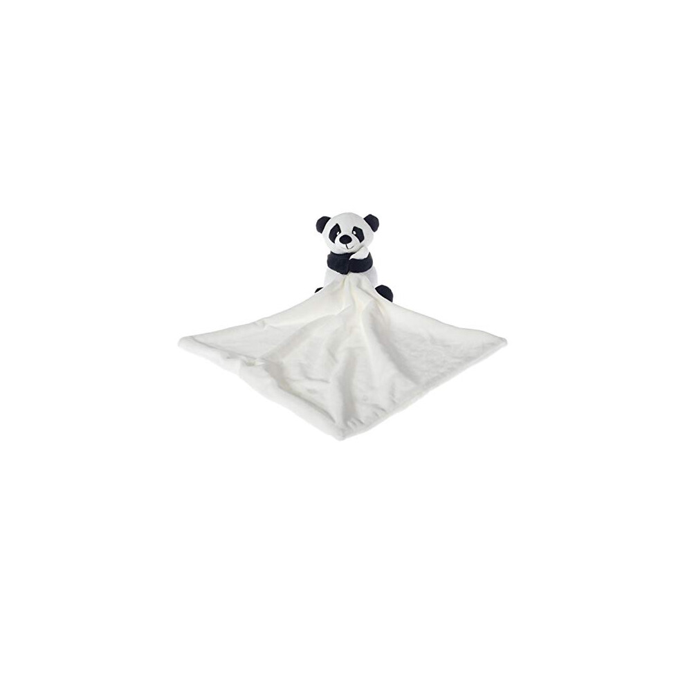 Apricot Lamb Stuffed Animals Security Blanket Panda Infant Nursery Character Blanket Luxury Snuggler Plush (White Panda, 10 Inches)