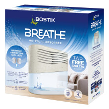 Breathe affugter, Fugtigheds- og fugtabsorber, Til brug i hjemmet og i campingvogne og autocampere, Dækker op til 25 m²