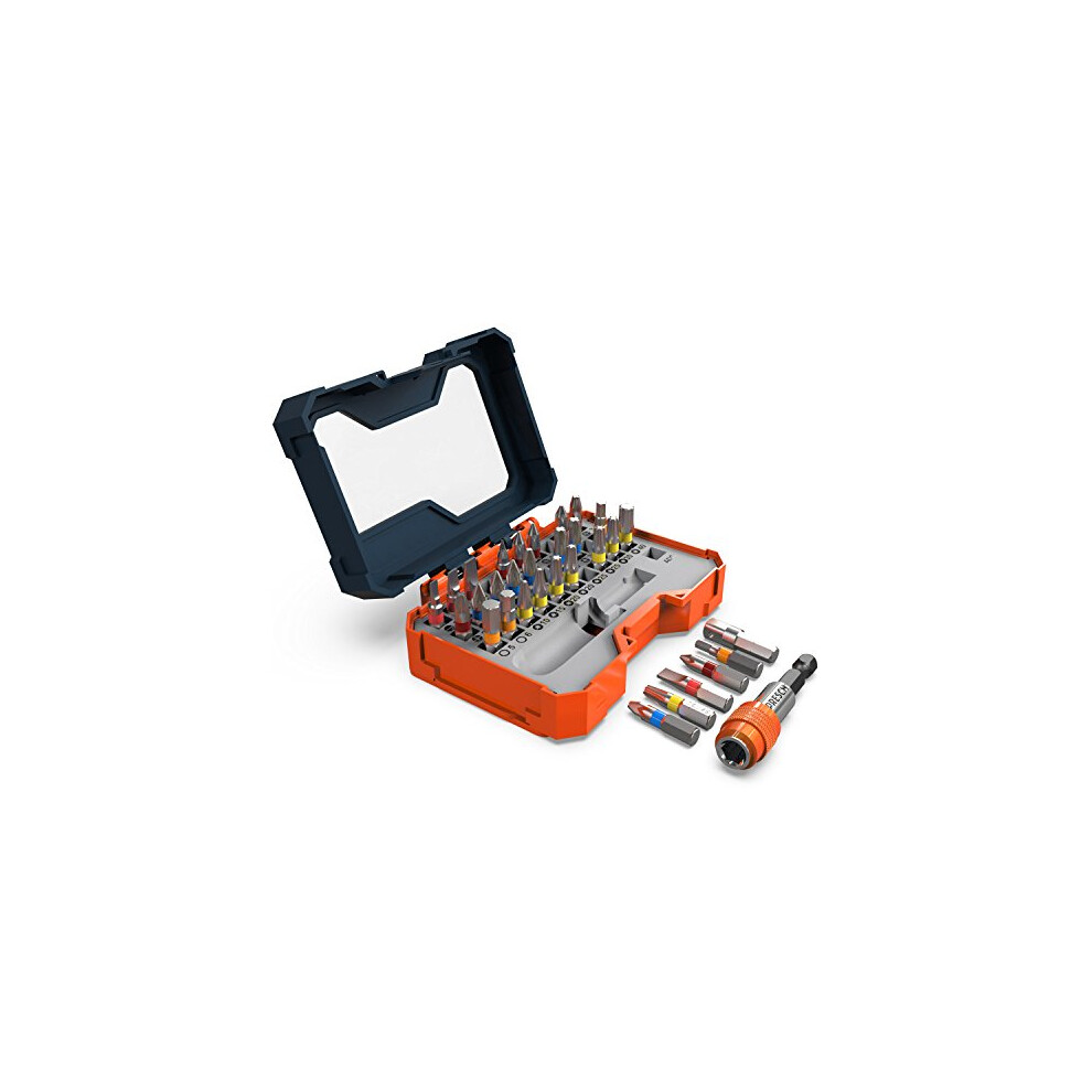Screwdriver Bit Set 32 Pieces - Screwdriver Bits - Quick-Change Magnetic Bit Holder - Colour Coded Driver Bits For Cordless Screwdrivers 4260465136539