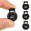 50pcs Spring Cord Locks Single Hole Plastic Spring Toggle Stoppers Buttons Small Round Elastic Toggle Sliders with 10m Bungee Rope for Drawstring Bag 6